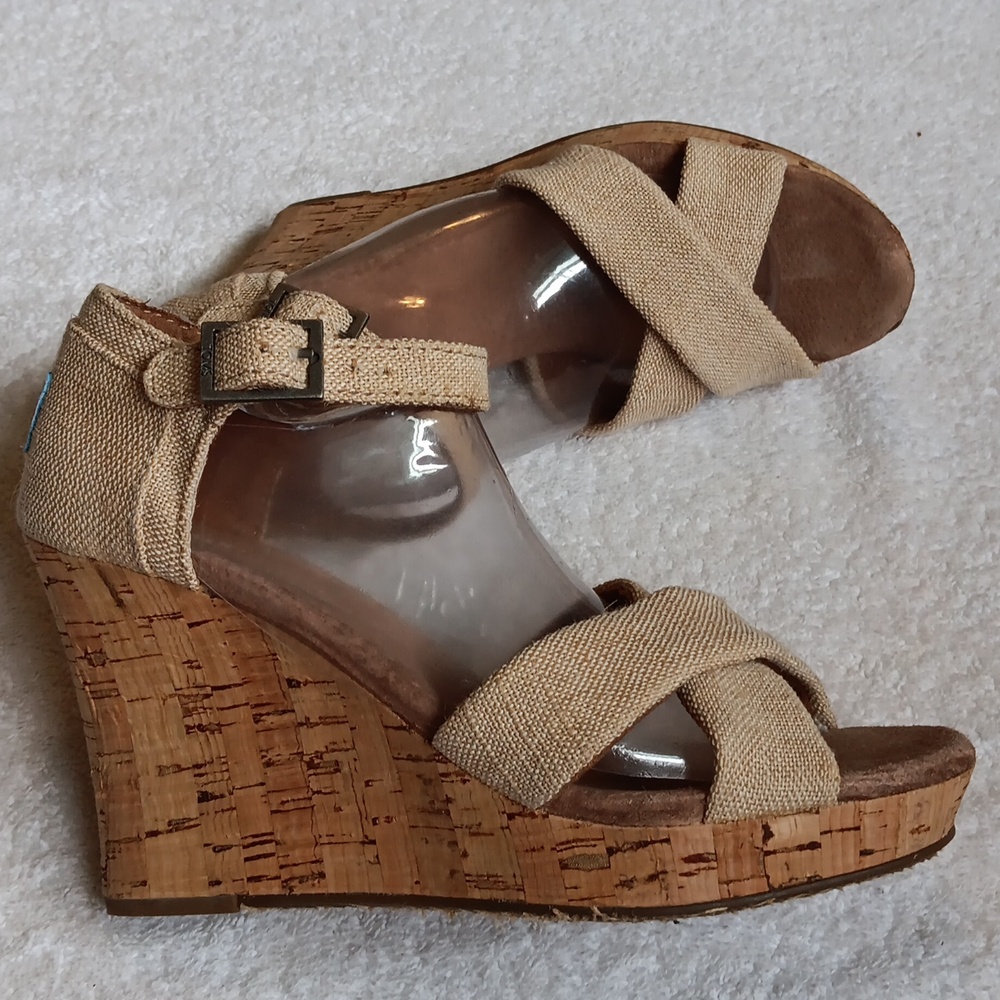 Toms Strappy Wedge Sandals